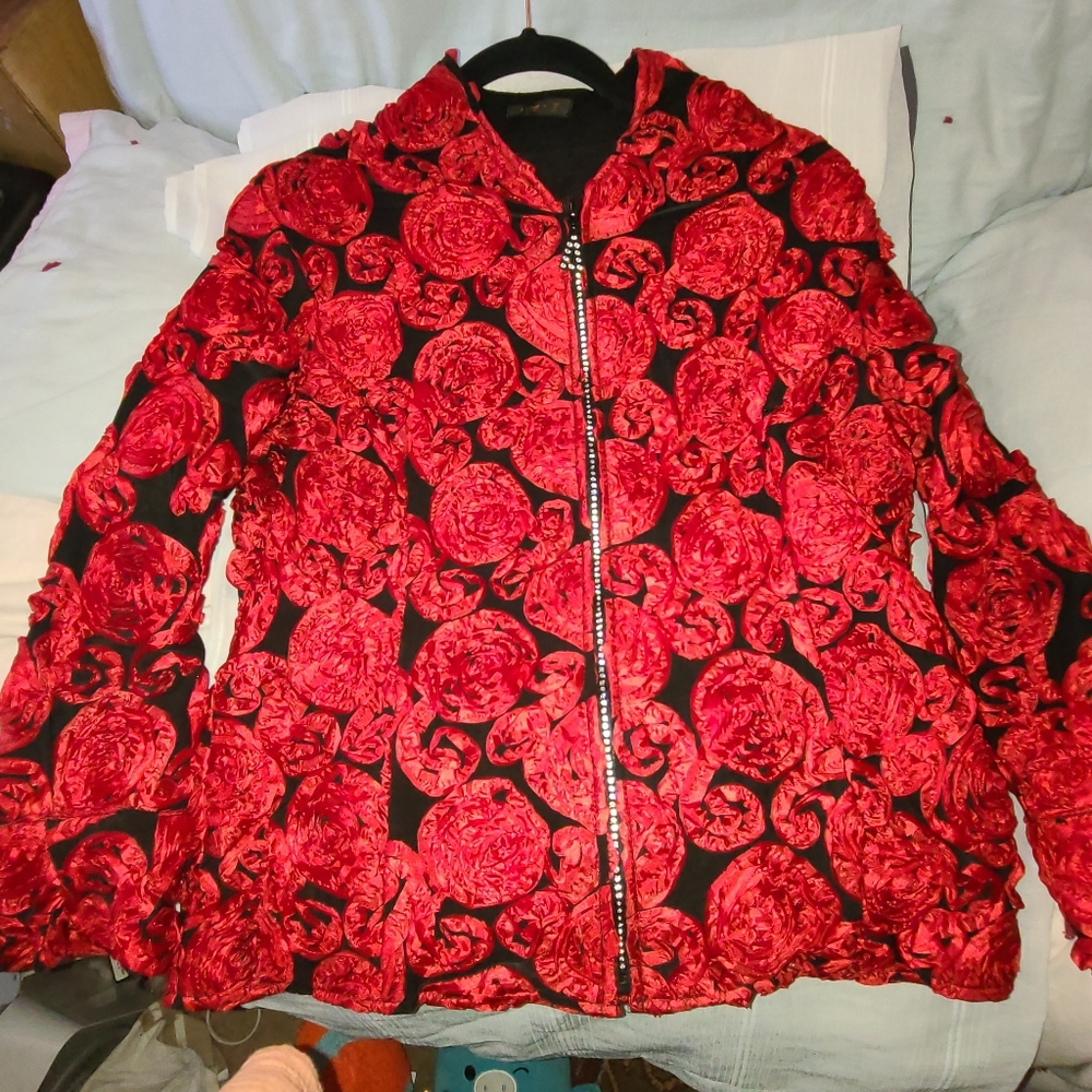 Jerry and T Red Rose Jacket